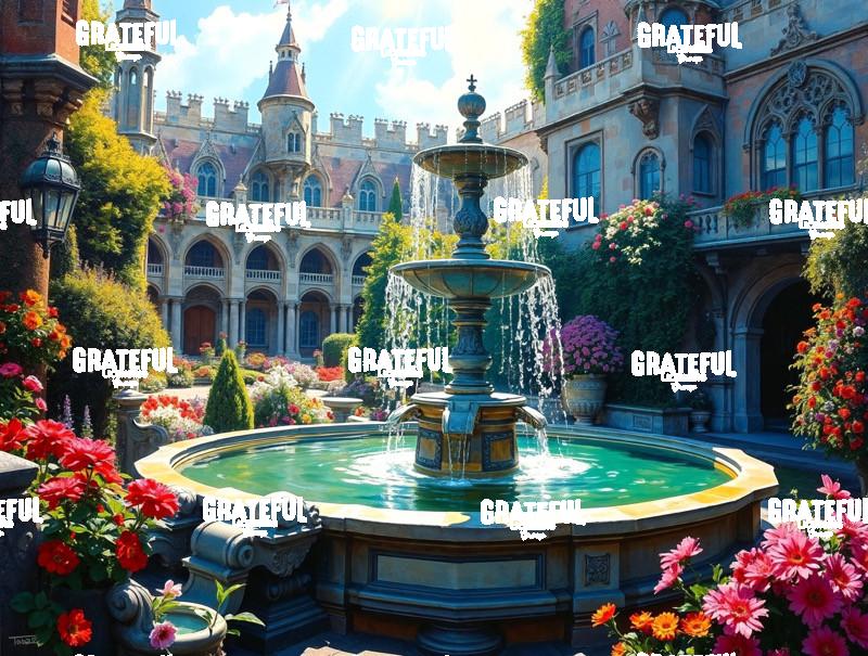 Castle Courtyard Fountain