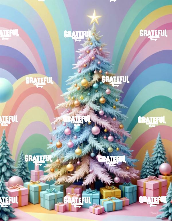 Pastel Rainbow Christmas Tree