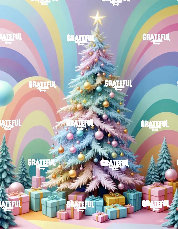 Pastel Rainbow Christmas Tree