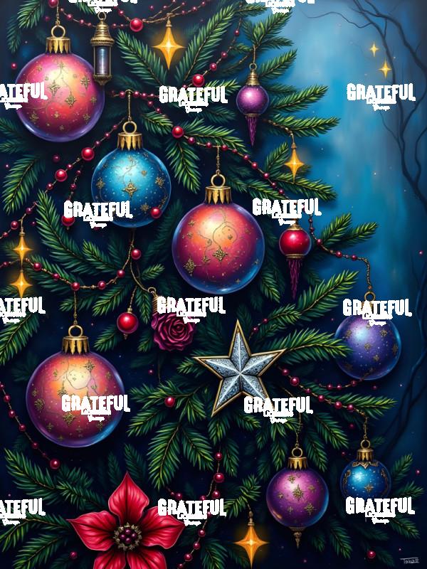 Christmas Ornaments Oil Painting