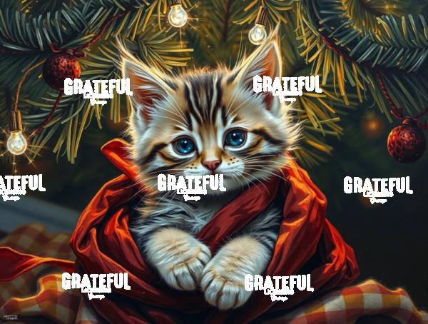 Precious Gift Christmas Kitten
