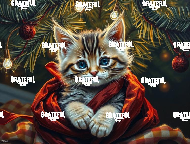 Precious Gift Christmas Kitten