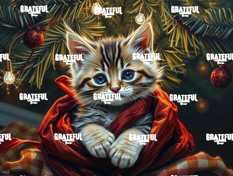 Precious Gift Christmas Kitten
