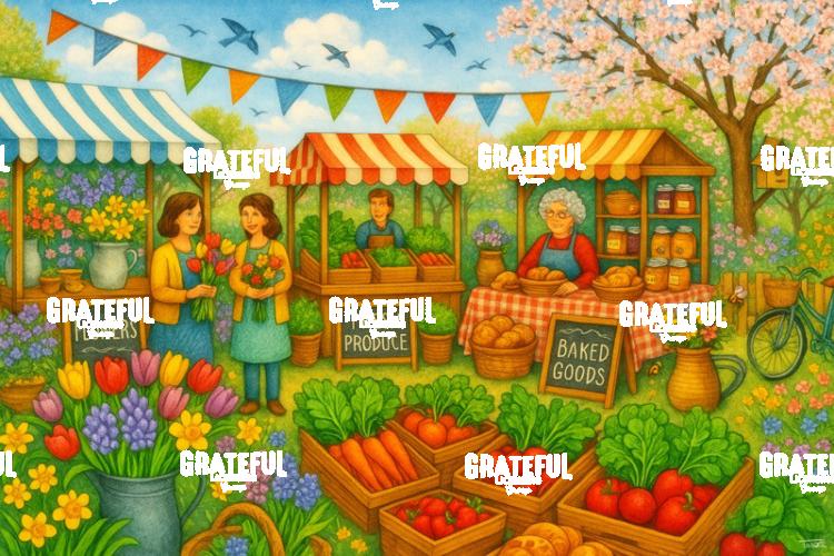 Cartoon Farmers Market