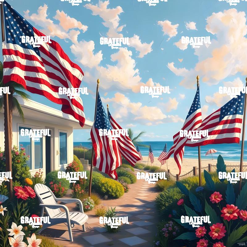 American Flags Beach House