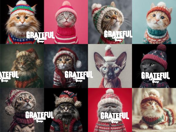 Christmas Cats Horizontal 1