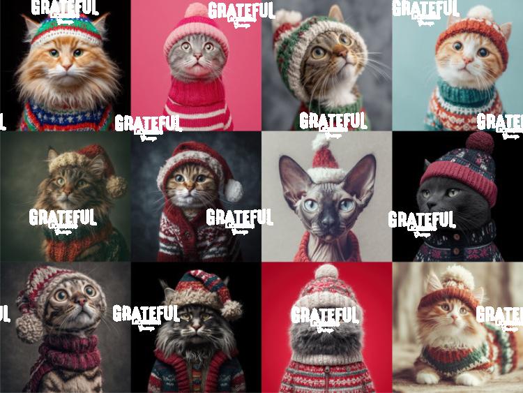 Christmas Cats Horizontal 1