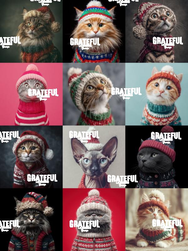Christmas Cats Vertical 1