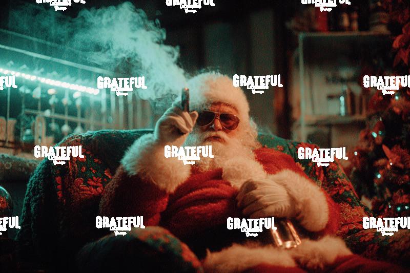Badass Smoking Santa
