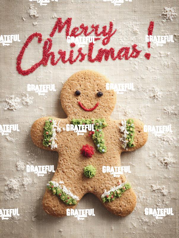 Gingerbread Merry Christmas Fabric