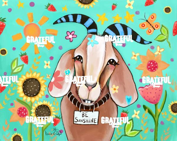 Happy Goat Stretched