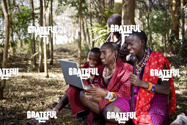 tribe with laptop