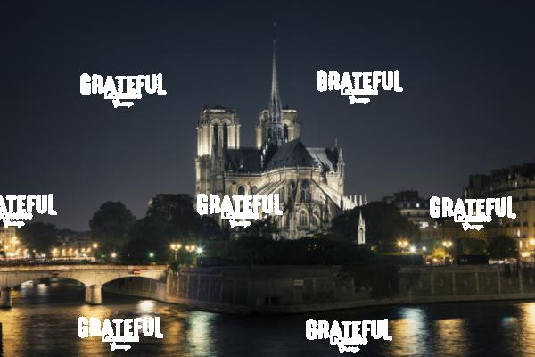 Notre Dame Cathedral after dark