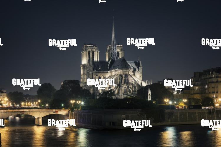 Notre Dame Cathedral after dark