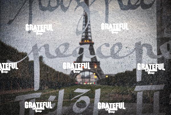 Peace Memorial and Eiffel tower Paris