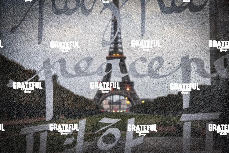 Peace Memorial and Eiffel tower Paris