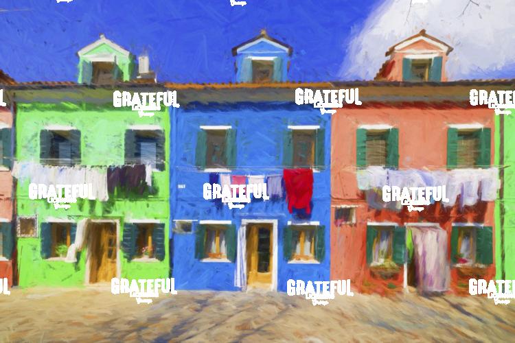 Colorful Houses in Burano, Italy