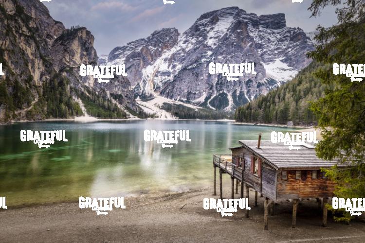 Boathouse on Lago Di Braies in the Dolomites