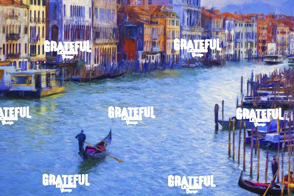 Gondola in the Grand Canal, Venice, Italy