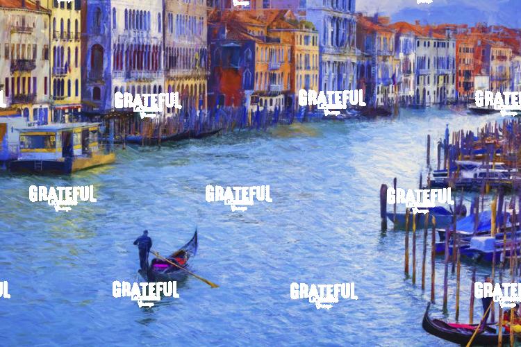 Gondola in the Grand Canal, Venice, Italy