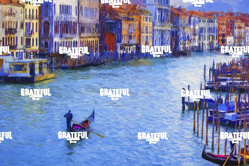 Gondola in the Grand Canal, Venice, Italy