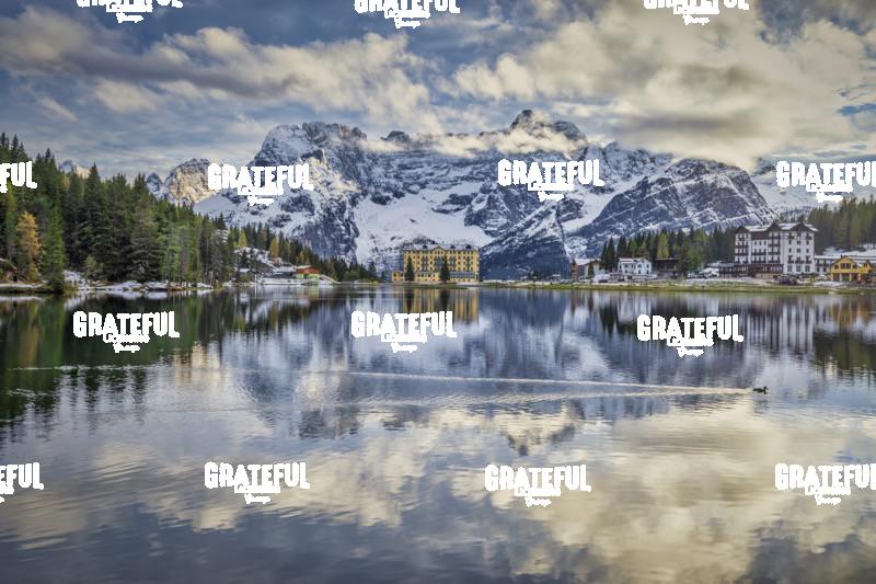 Lake Misurina in the Dolomites, Italy
