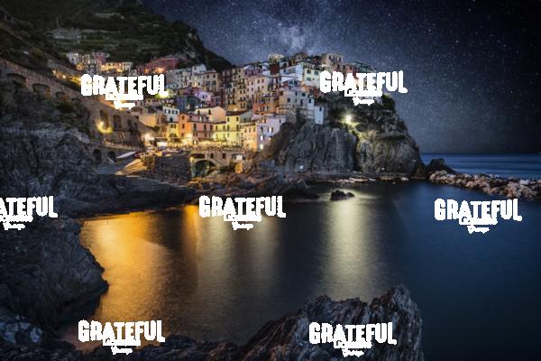 Manerola in the Cinque Terre Italy after dark