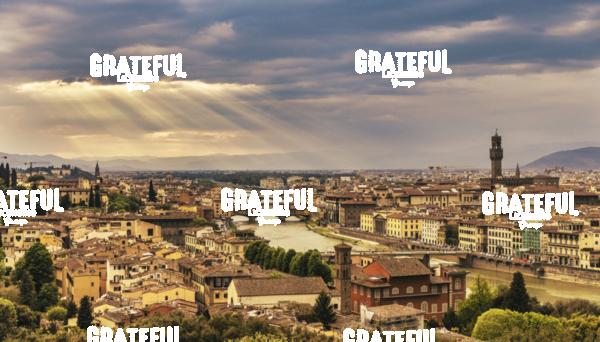 Sunset above the city of Florence, Italy