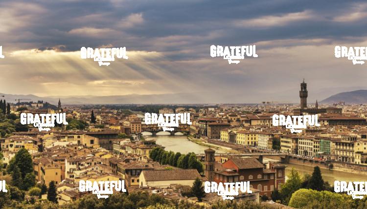 Sunset above the city of Florence, Italy