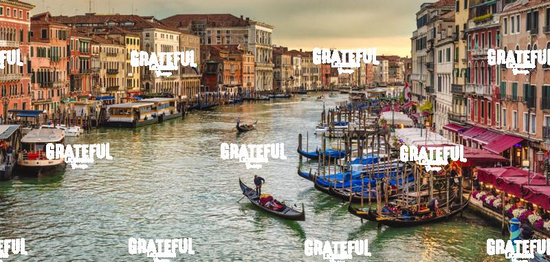 Gondolas in the Grand Canal, Venice, Italy