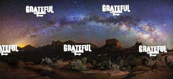 Milky Way panorama over Sedona, Arizona