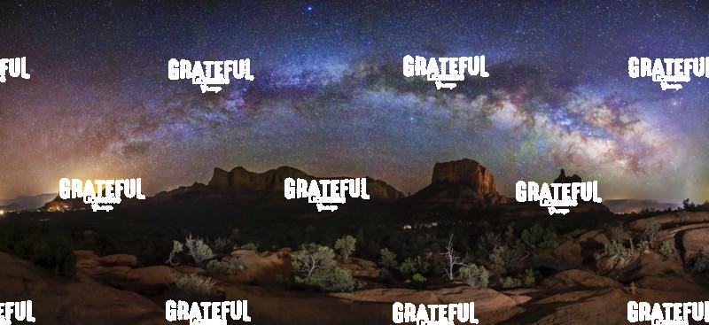 Milky Way panorama over Sedona, Arizona
