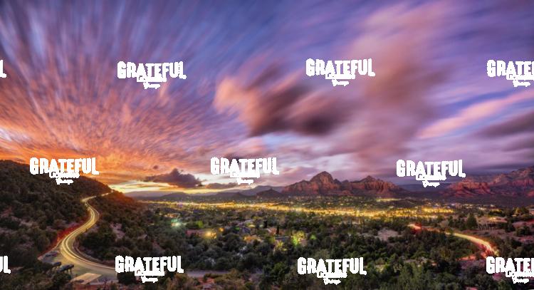 Beautiful sunset panorama over Sedona, Arizona