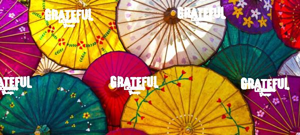 Colorful hand painted paper umbrellas in Inle Lake, Burma