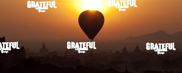 Hot air balloon over the temples of Bagan, Burma 2