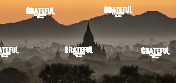 Temples of Bagan, Burma at sunrise