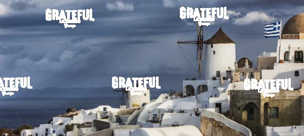 Sunset at Oia, on the island of Santorini, Greece