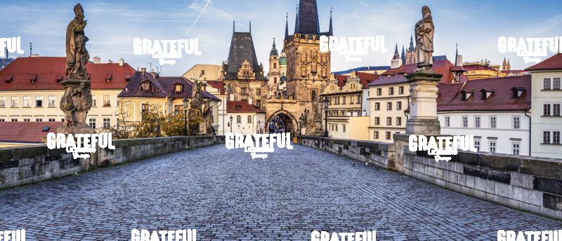 The Charles Bridge in Prague at sunrise