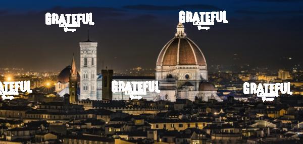 The Duomo after dark in Florence, Italy