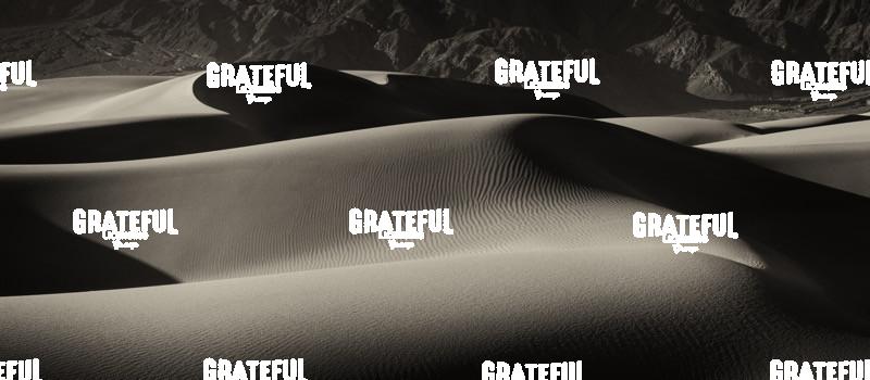 Panorama at Mesquite sand dunes in Death Valley National Park