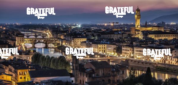 Panorama above Florence, Italy at sunset III