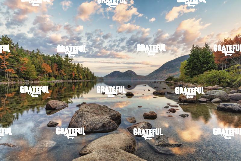 Fall Color at Jordan Pond in Acadia National Park