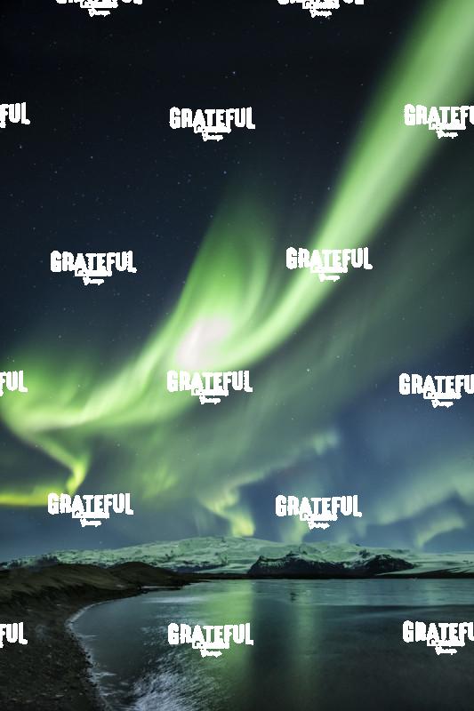 Aurora Borealis above Jokulsarlon Lagoon in Iceland 2
