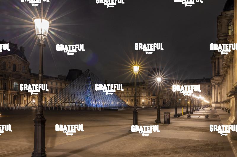 The Louvre in Paris After Dark