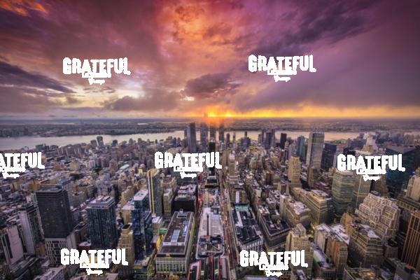 Sunset from the Empire State Building in NYC