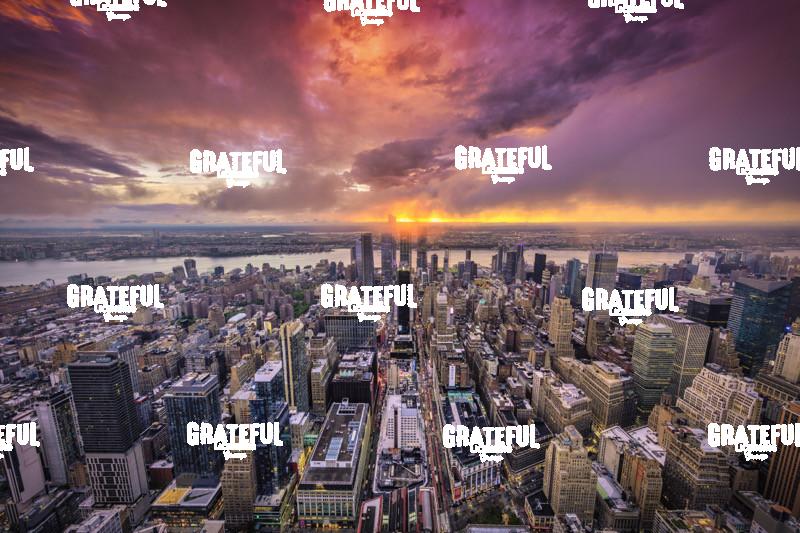 Sunset from the Empire State Building in NYC