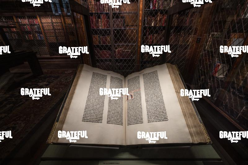 The Guttenberg Bible Inside the JP Morgan Library in NYC