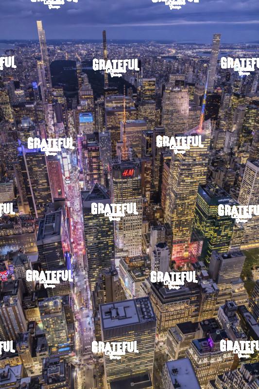 Times Square After Dark from Above