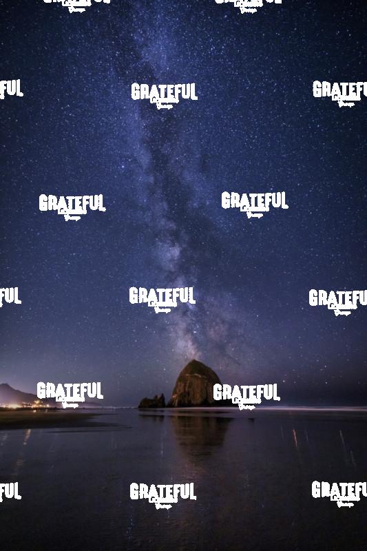 Milky Way over Haystack Rock in Cannon Beach