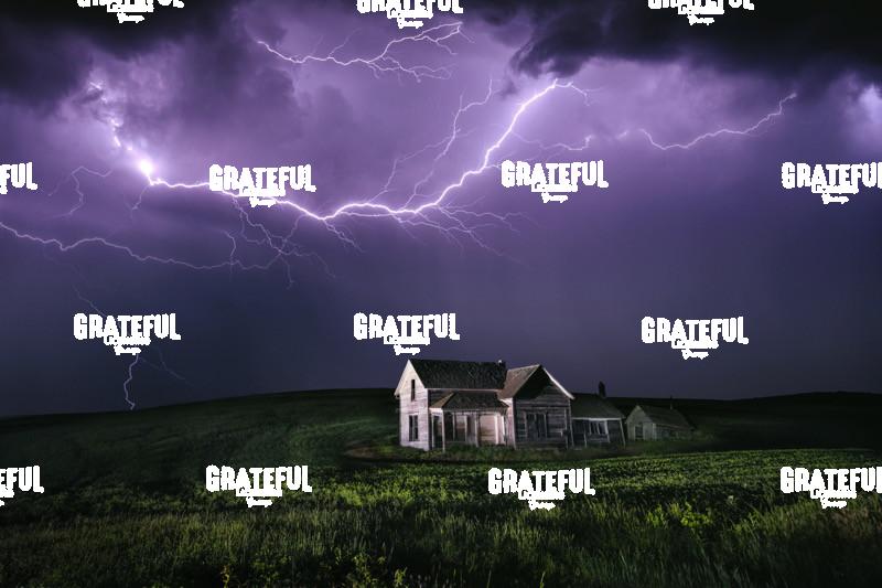Lighting Storm over Abandoned Home in the Palouse